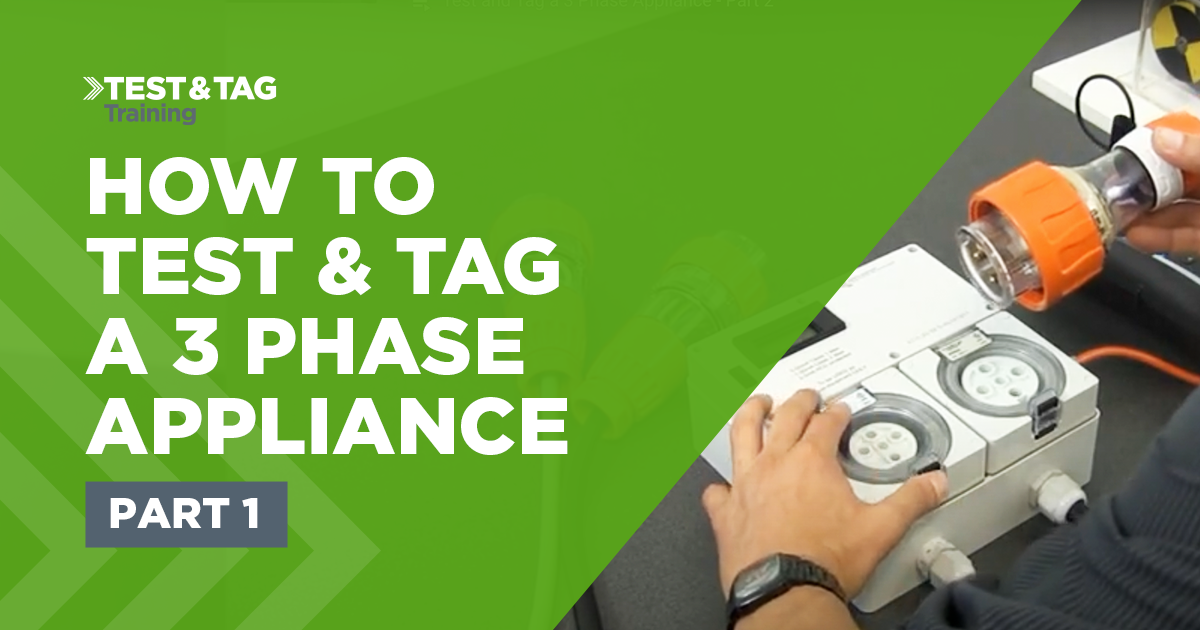 Load video: Test and Tag a 3-Phase Appliance - Earth Bond &amp; Insulation Resistance Test