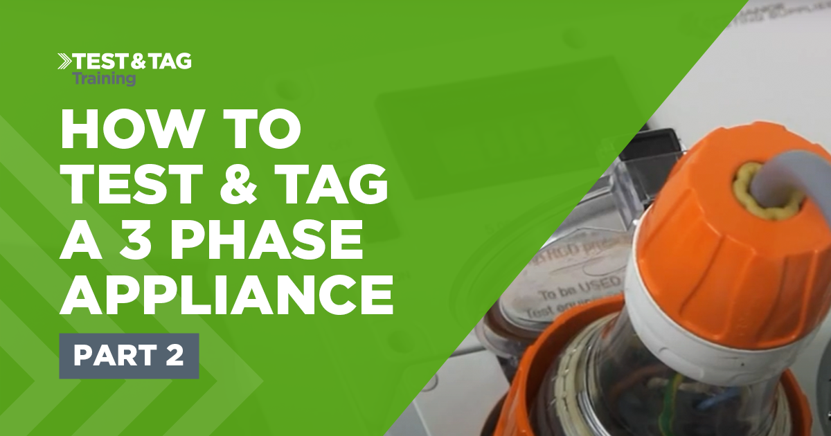 Load video: Test and Tag a 3 Phase Appliance - Leakage Test