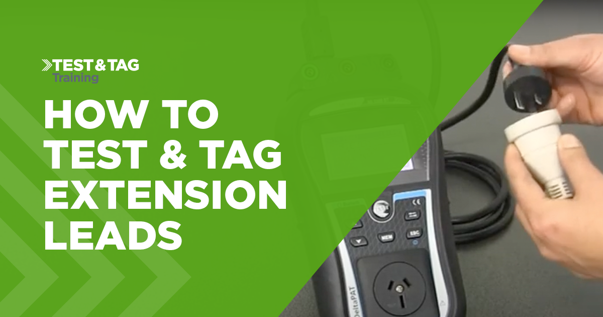 Load video: How to Test &amp; Tag an Extension Lead