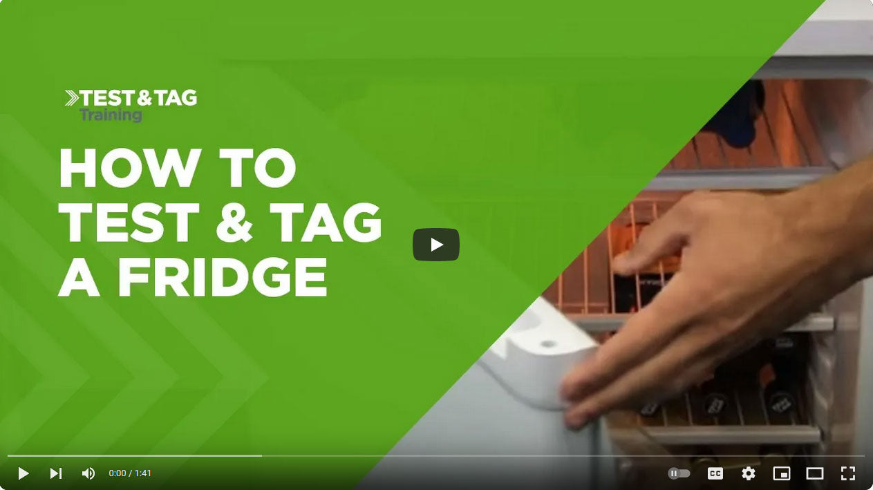 Load video: How to Test &amp; Tag a Fridge