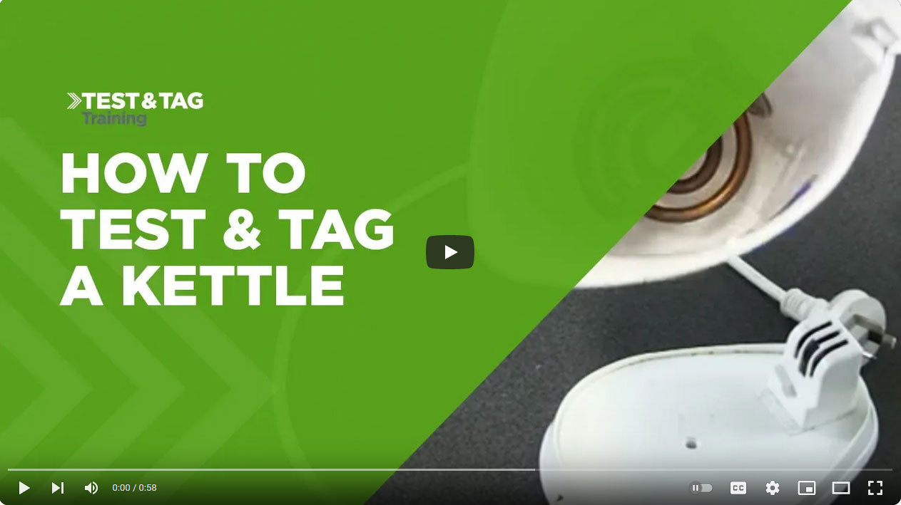 Load video: How to Test and Tag a Kettle