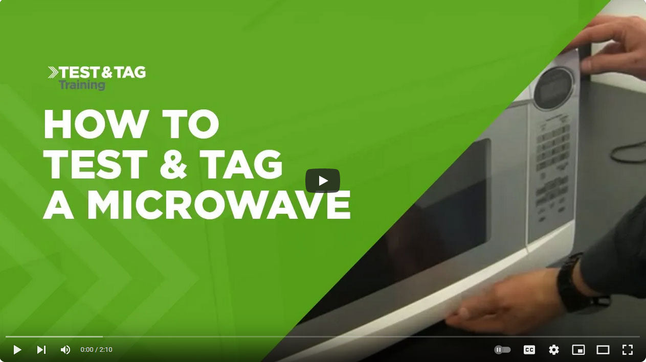 Load video: How to Test &amp; Tag a Microwave