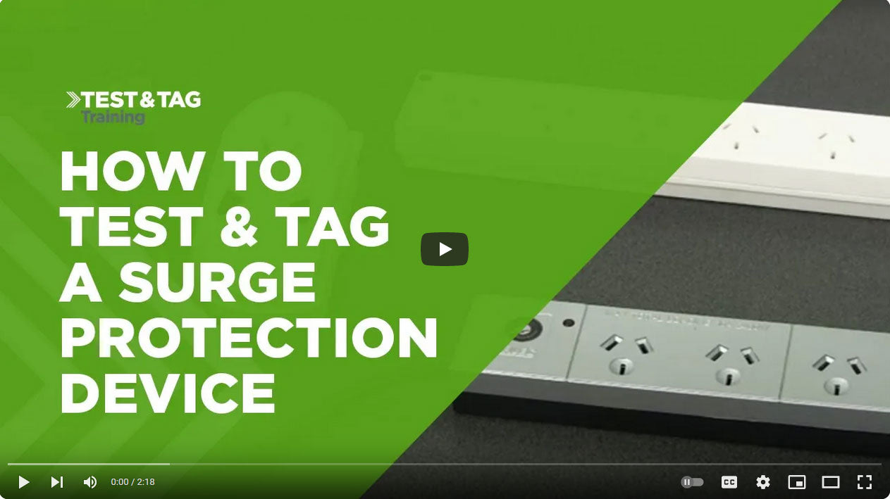 Load video: How to Test and Tag a Surge Protection Device