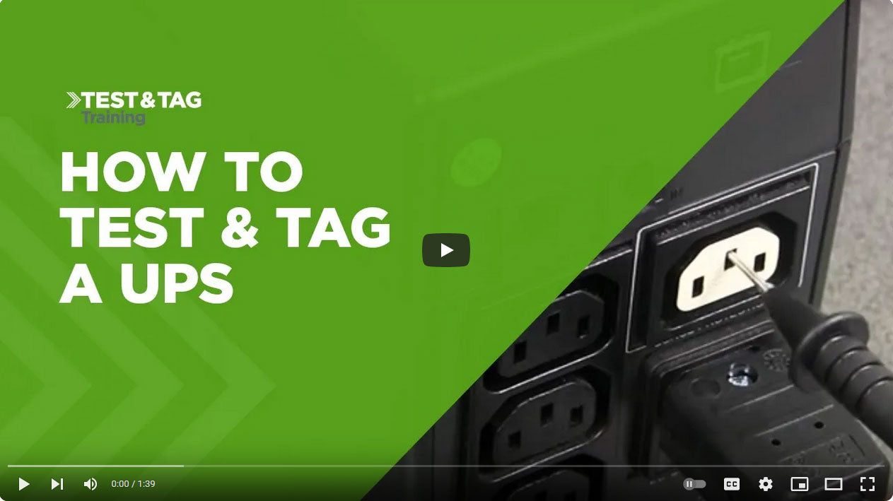 Load video: How to Test and Tag a UPS