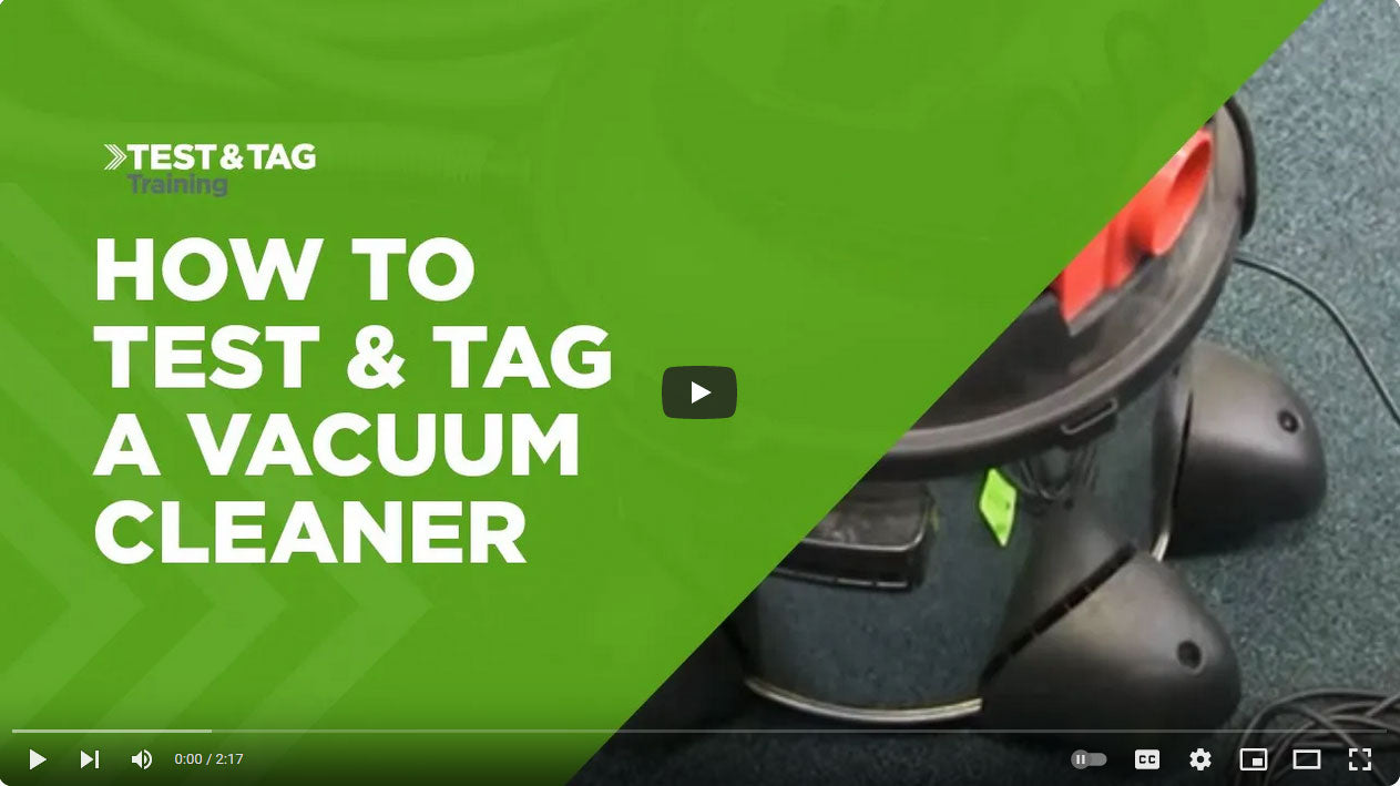 Load video: How to Test and Tag a Vacuum Cleaner